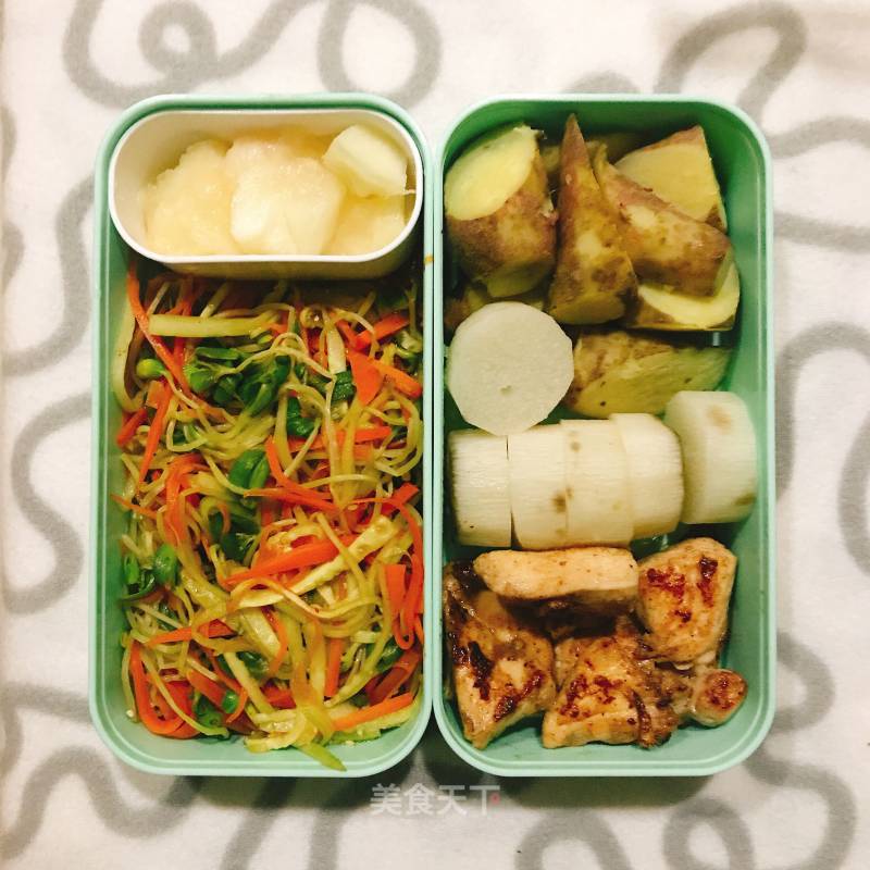 Three Silk Chicken Breast Bento recipe