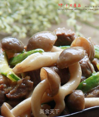 Stir-fried Beef with Fresh Mushrooms recipe