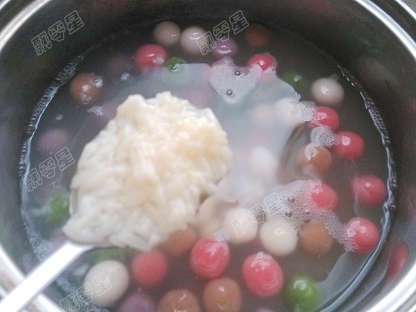 Colorful Glutinous Rice Balls recipe