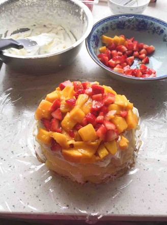 Strawberry Mango Layer Cake recipe