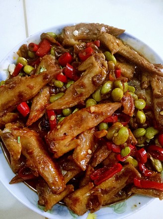 Roasted Edamame with Chicken Wings recipe