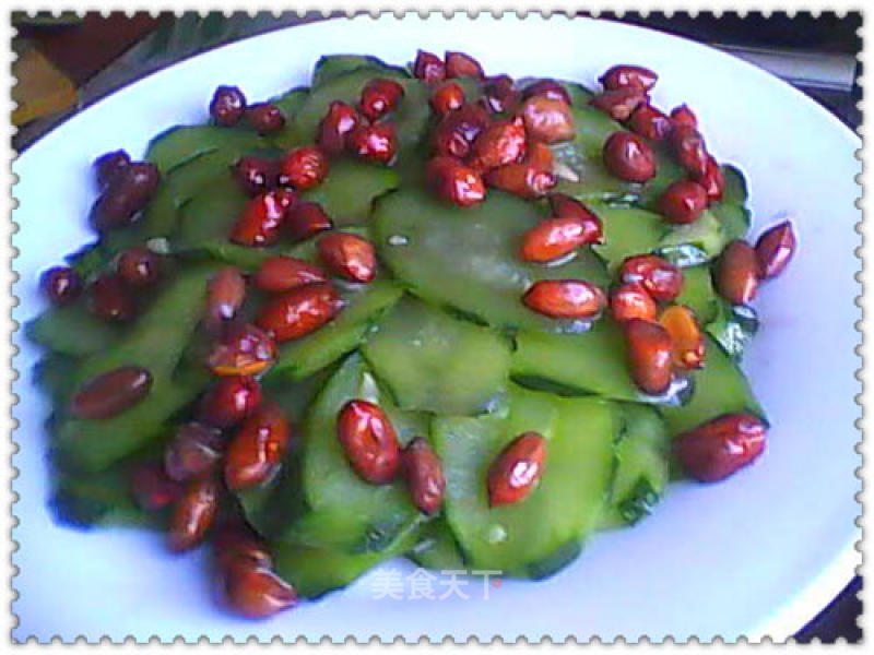 Simple Home Cooking-fried Cucumber Slices with Peanuts and Rice recipe
