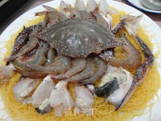 Steamed Corn Noodles with Shrimps and Crabs, Really Delicious recipe