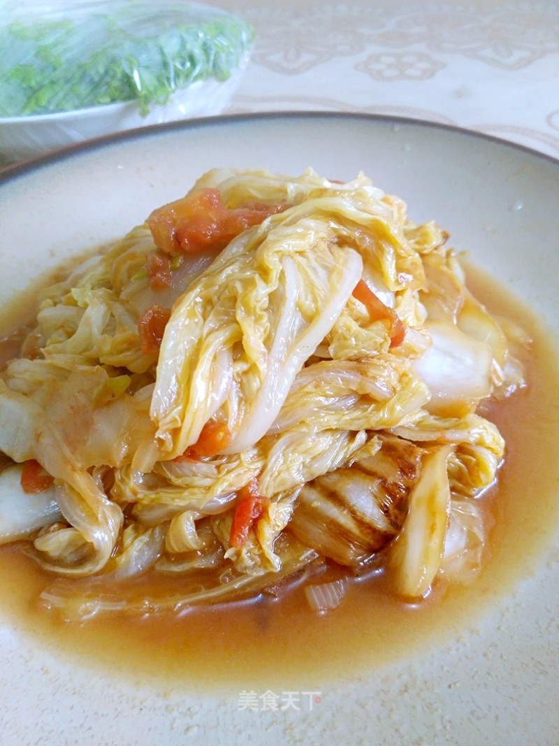 Stir-fried Chinese Cabbage with Tomatoes recipe