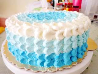 Blue Ocean Heart Cake recipe