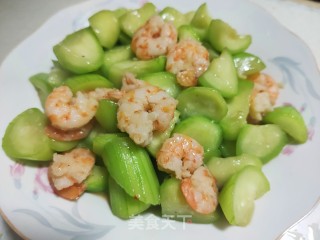 Fried Loofah with Shrimp recipe