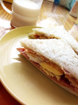 Ham Bacon Cheese Egg Sandwich