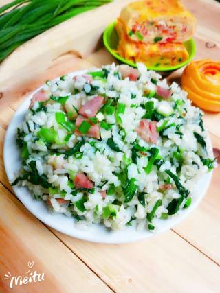 Fried Rice with Bacon and Greens recipe