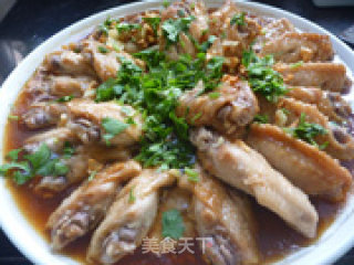 Steamed Chicken Wings with Garlic recipe