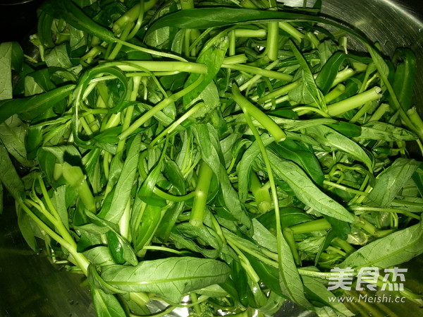 Vegetarian Water Spinach recipe