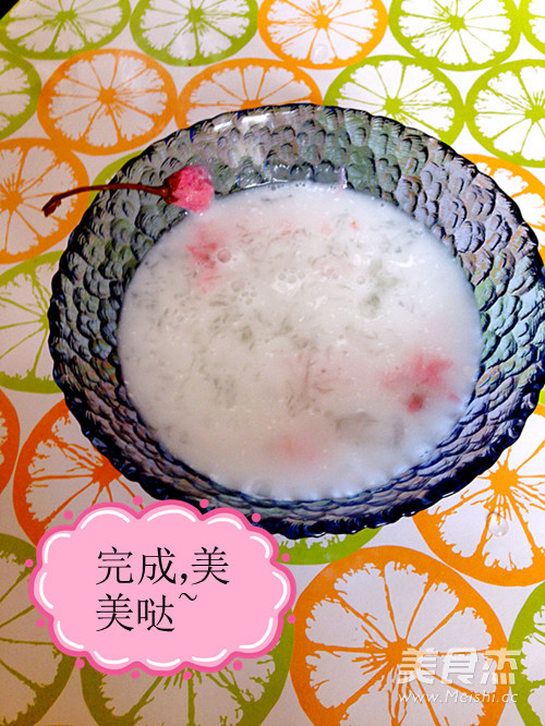 Sakura Coconut Milk Bird's Nest recipe