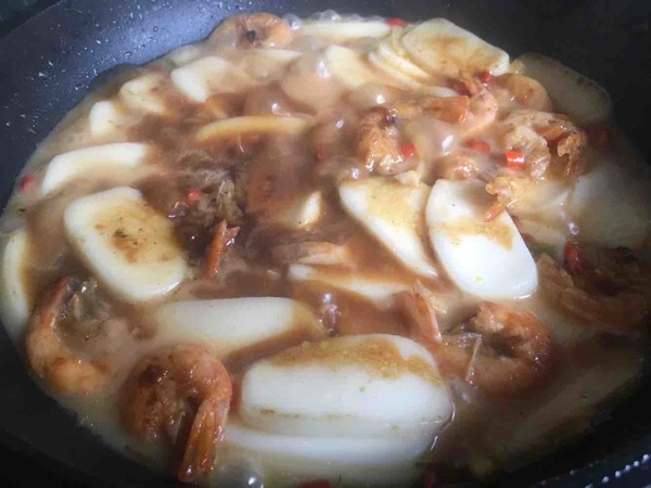 Fried Rice Cake with Shrimp recipe