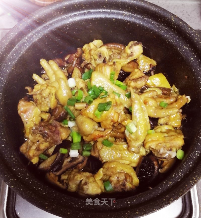 Three Yellow Chicken with Mushrooms recipe