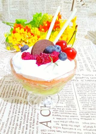 #aca Fourth Session Baking Contest# Creates Erotic and Colorful Creamy Fruit Cups in Summer recipe