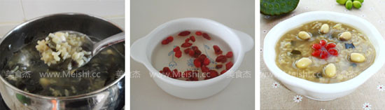Lycium Barbarum Porridge with Lotus Leaf and Lotus Seeds recipe