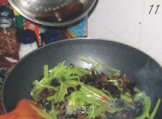 Fried Fungus with Lettuce recipe