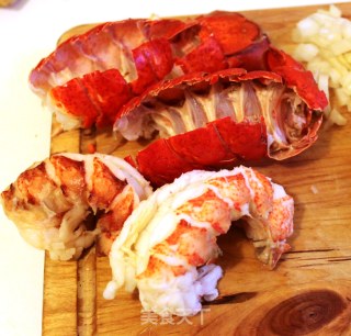 Baked Lobster with Colorful Seasonal Vegetables and Cheese recipe