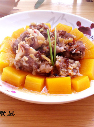 Steamed Pumpkin with Spare Ribs in Xo Sauce