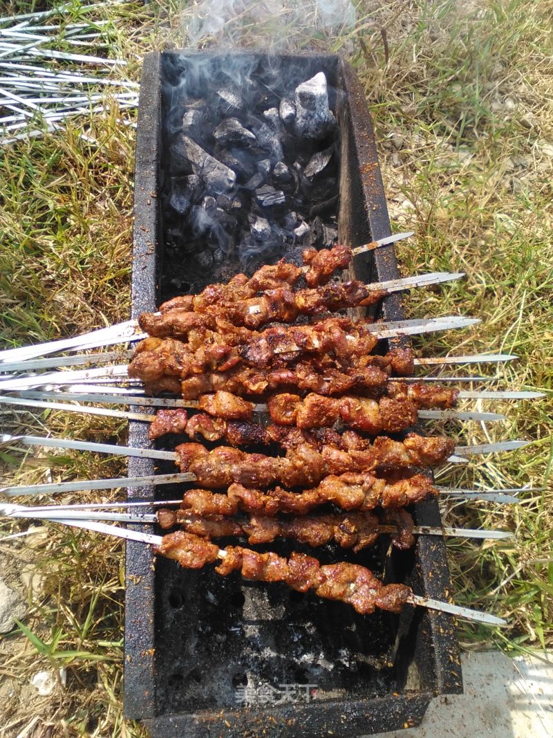 Charcoal Grilled Lamb Skewers recipe