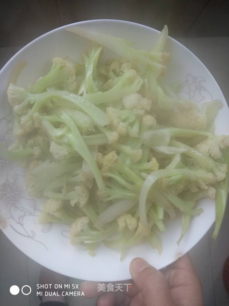 Dry Stir-fried Organic Cauliflower recipe