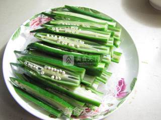 Steamed Okra with Garlic Vermicelli recipe
