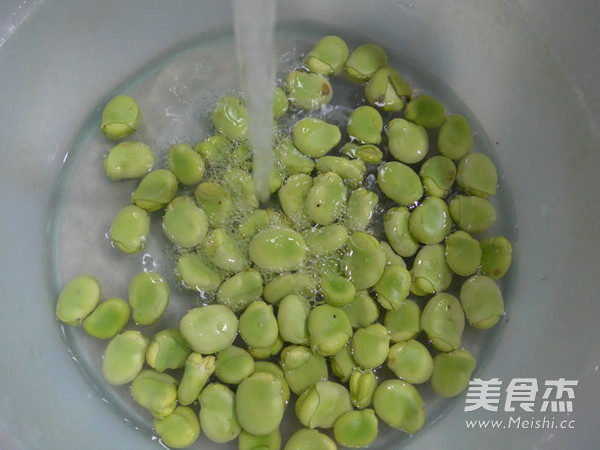 Stir-fried Broad Beans with Pork Belly with Mustard recipe