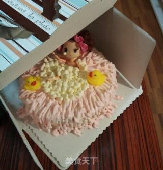 Confused Doll Bath Cake, Bubble Bath, Barbie Doll Cake (detailed Production Process of Connotation Majestic Cake) recipe