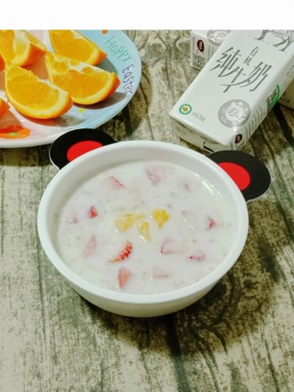 Milk-flavored Fruit Oatmeal (baby Food Supplement) recipe