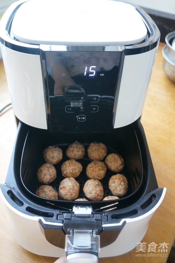 Air Fryer Version Oil-free Pork Tofu Meatballs recipe