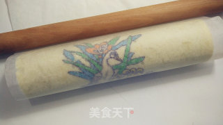 #柏翠大赛#the Ugly Duckling Rose and Yam Mud Painted Cake Roll recipe