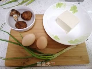 Steamed Egg with Tofu and Mushroom recipe