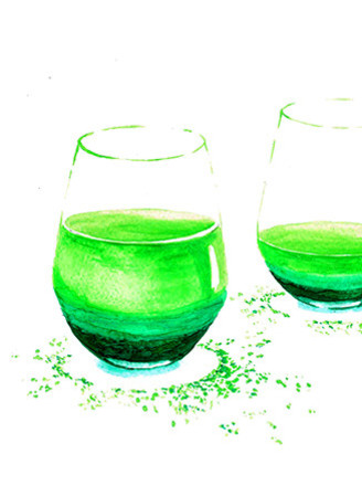 Uji Matcha Three-color Pudding recipe