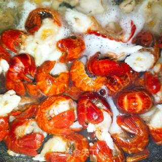 Stir-fried Scallops and Lobster Tails recipe