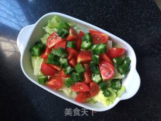 Seasonal Vegetables Assembled Eggs recipe