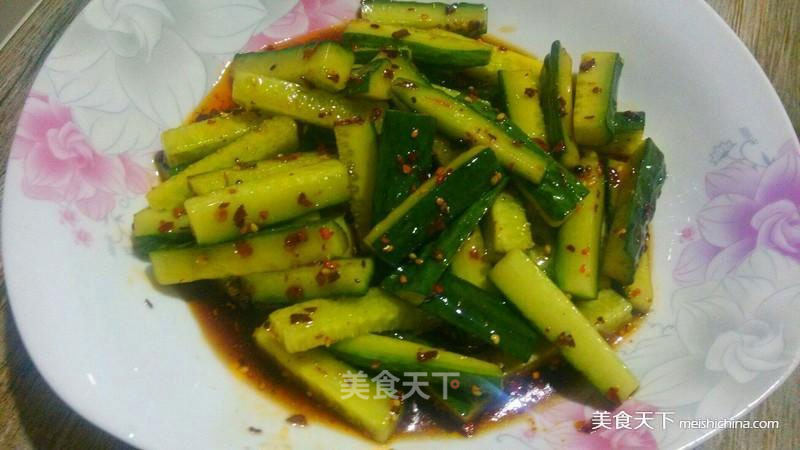 Hot and Sour Cucumber Strips recipe
