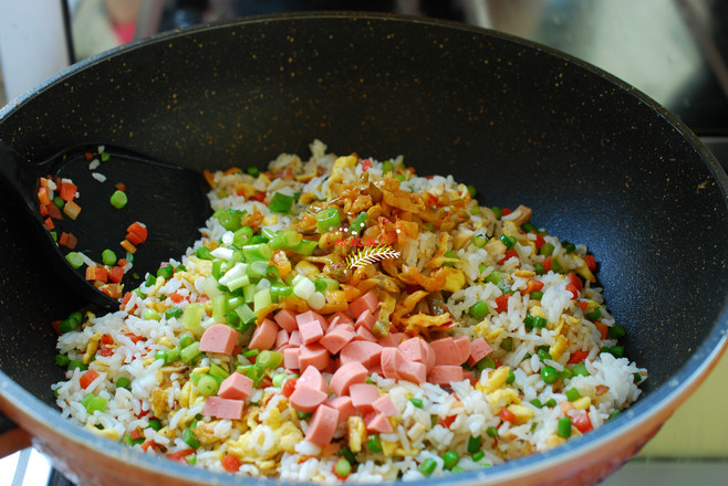 Fried Rice with Mustard, Mixed Vegetables and Egg recipe