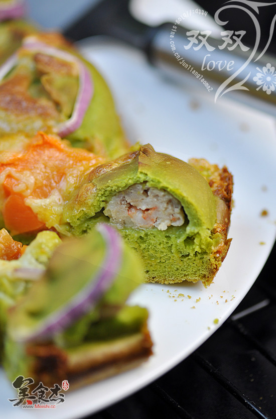 Spinach Seafood Pizza recipe