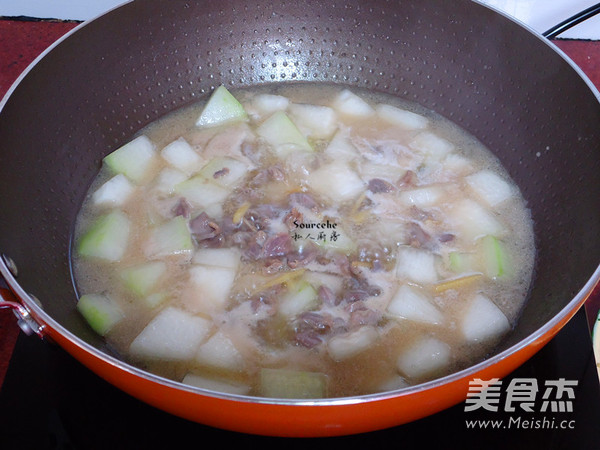 Chicken Gizzard Rolled Winter Melon Soup recipe