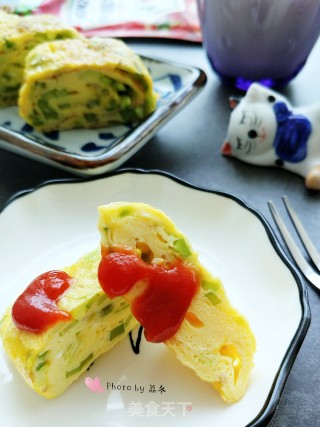 Thick Egg Roast with Garlic Moss recipe