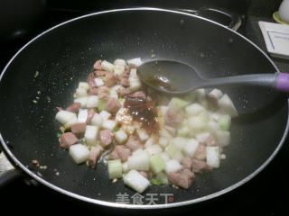 Diced Pork with Scallion and Winter Melon recipe