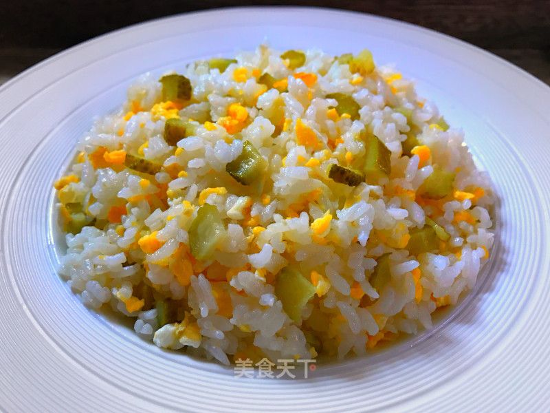 Fried Rice with Pickled Cucumber and Egg recipe