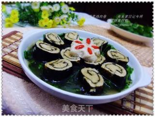 [winter Healthy Vegetables] Plum Blossoms Three Lanes---plum Blossoms and Seaweed Chicken Rolls recipe