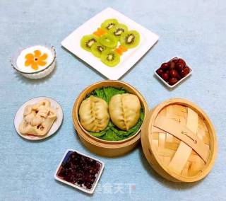 Steamed Buns with Sea Hemp Line#蒸菜# recipe