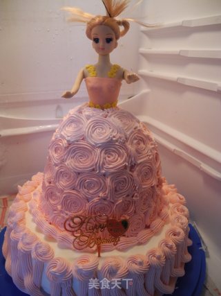 Gradient Barbie Cake recipe