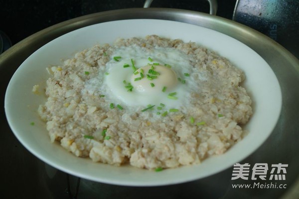 Steamed Egg Patties with Water Chestnuts recipe