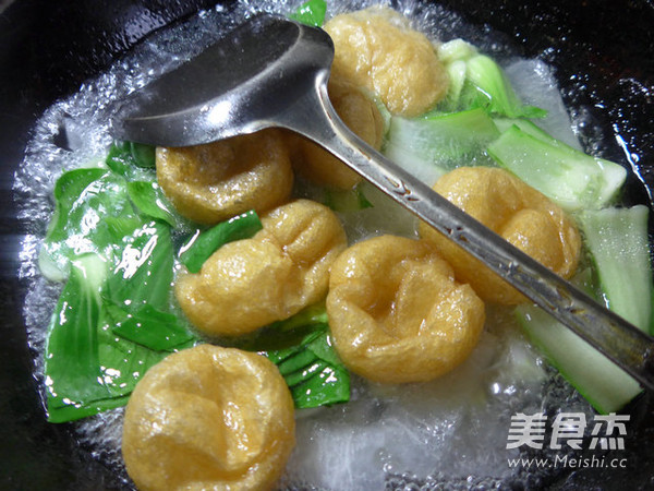 Oily Gluten, Greens, Winter Melon Soup recipe