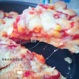 Thin Bottom Pizza with Bacon and Ham recipe