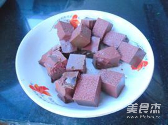 Vegetarian Roasted Duck Blood Prosperity recipe