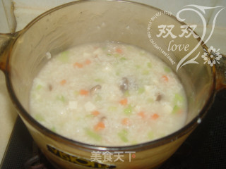 Mushroom Chicken Congee recipe