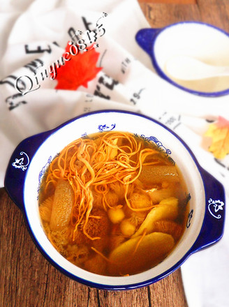 Monkey Mushroom, Cordyceps and Bamboo Sun Nourishing Soup recipe